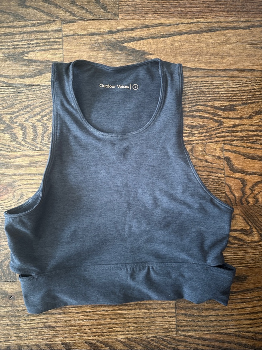 Outdoor Voices Charcoal Gray Cropped Tank